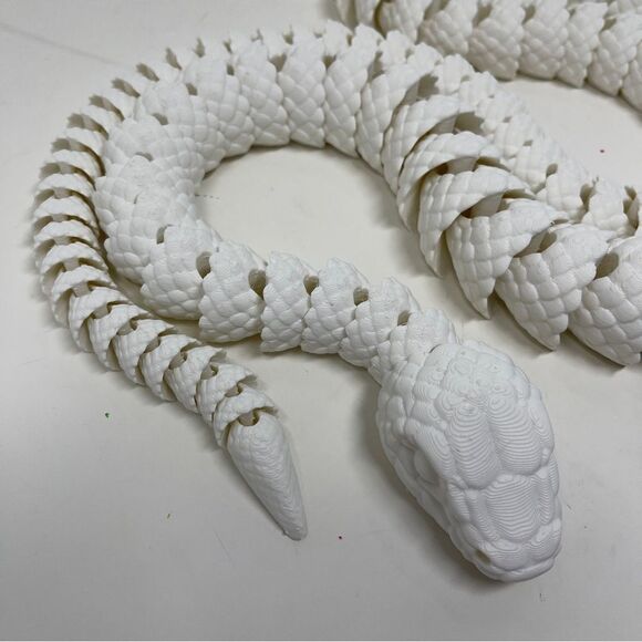 Articulating Snakes 3D Printed 5 Feet Long White Color Décor Gift or Education 6 - Picture 5 of 7